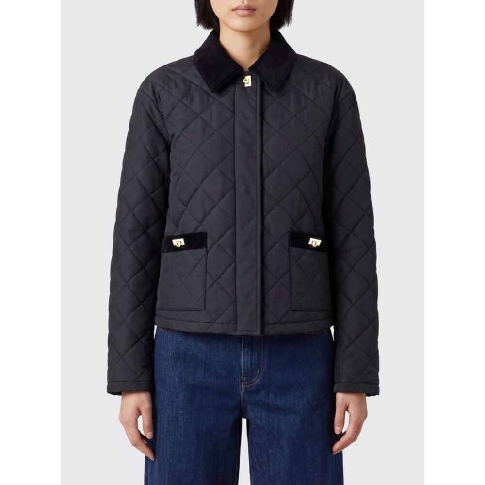 Ferragamo Women Ferragamo Quilted Cotton-Nylon Jacket With Velvet Collar